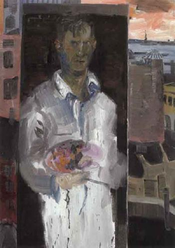 Self portrait at Greenwich 8th by Rainer Fetting