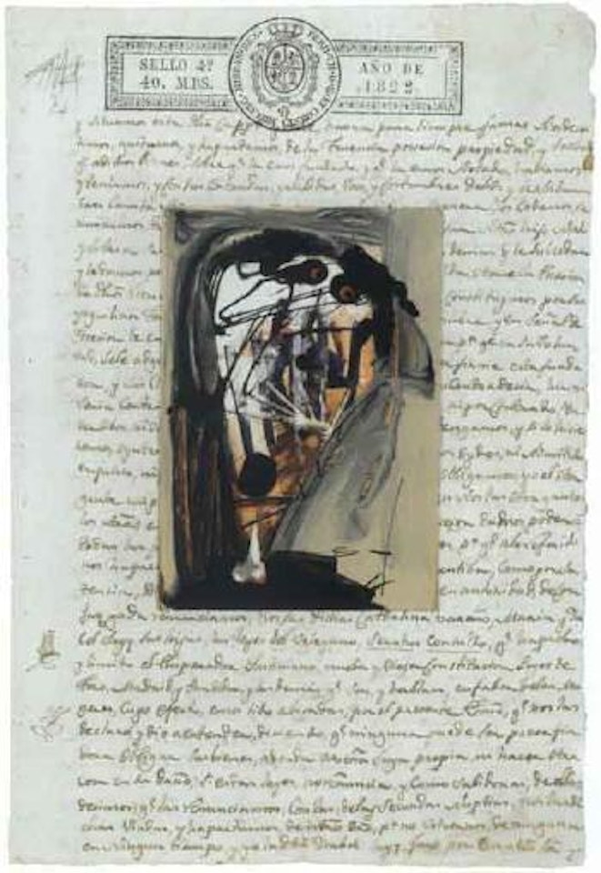 Untitled - Ancetre 5 by Antonio Saura