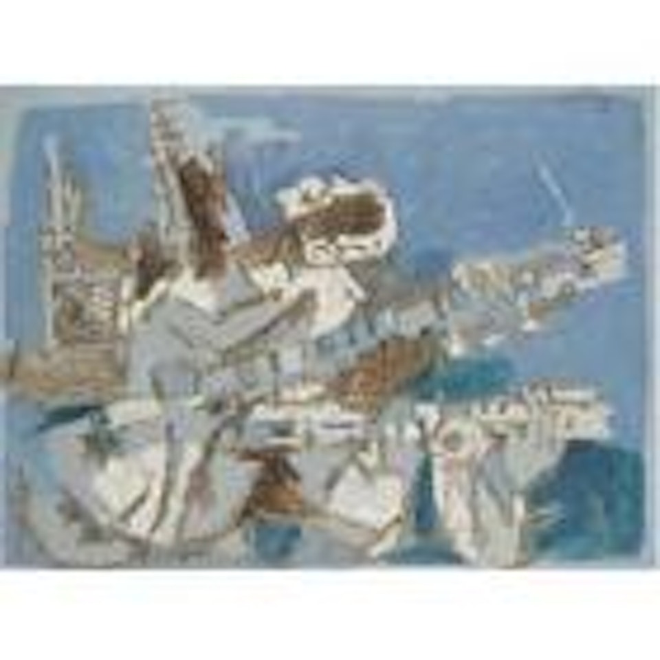 Sitar player by M.F. Husain