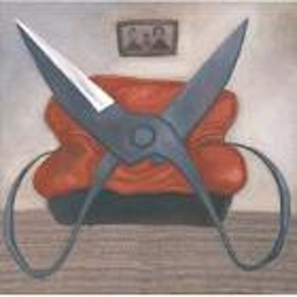 Scissors with sofa by Mao Xuhui