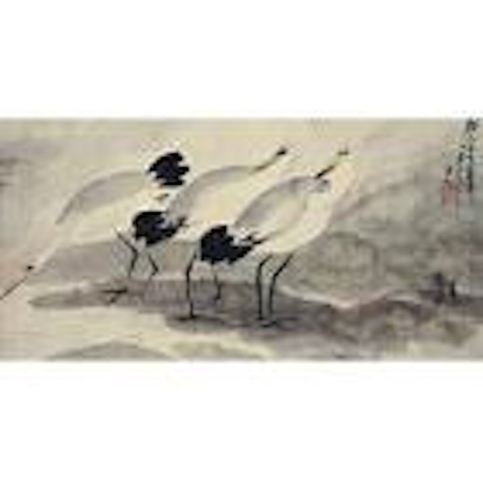 Three egrets by Lin Fengmian