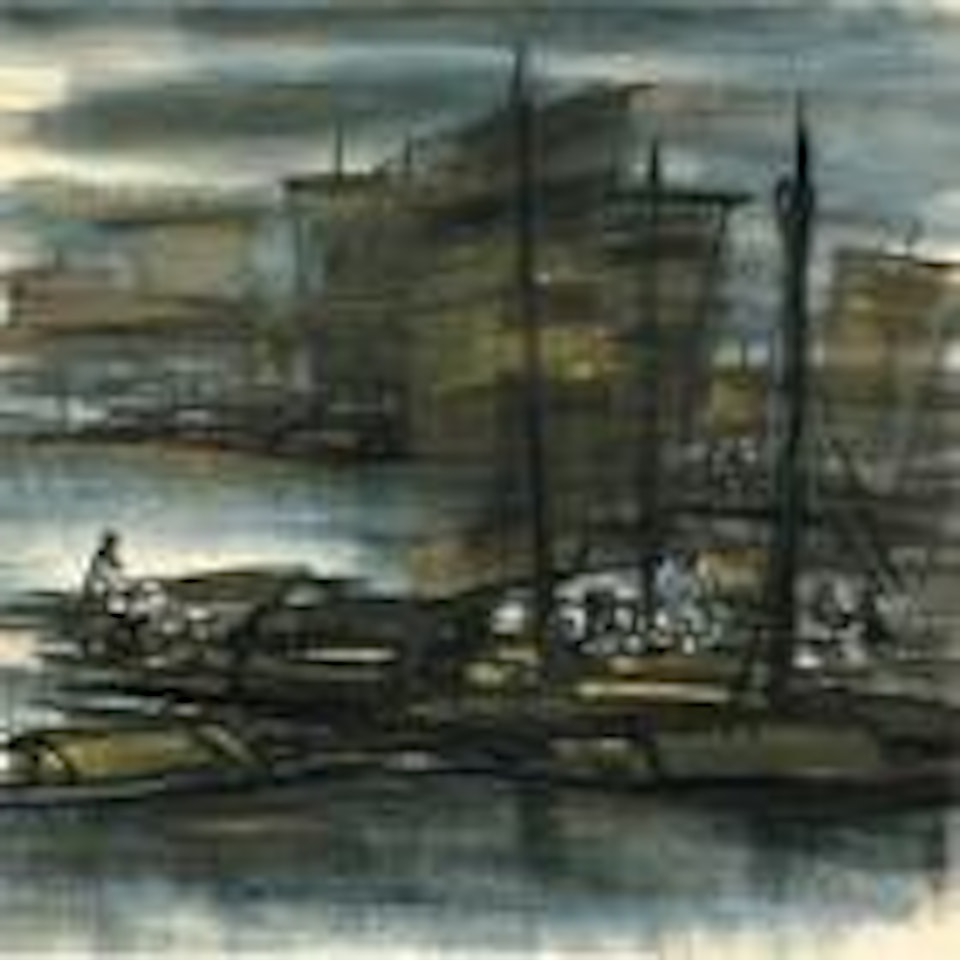 Fishing boats by Lin Fengmian