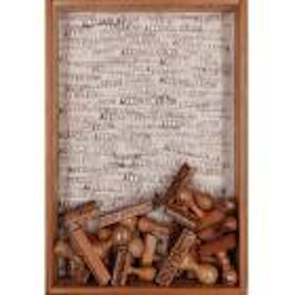 Accumulation of stamps by Arman
