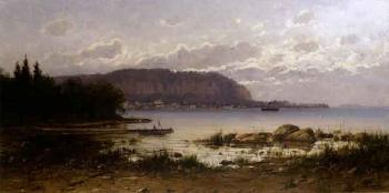 Coastal village by John Fery
