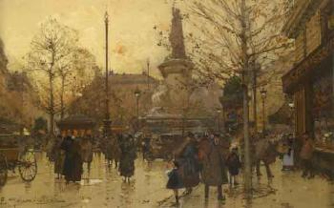 Place de la Republique by Eugene Galien-Laloue