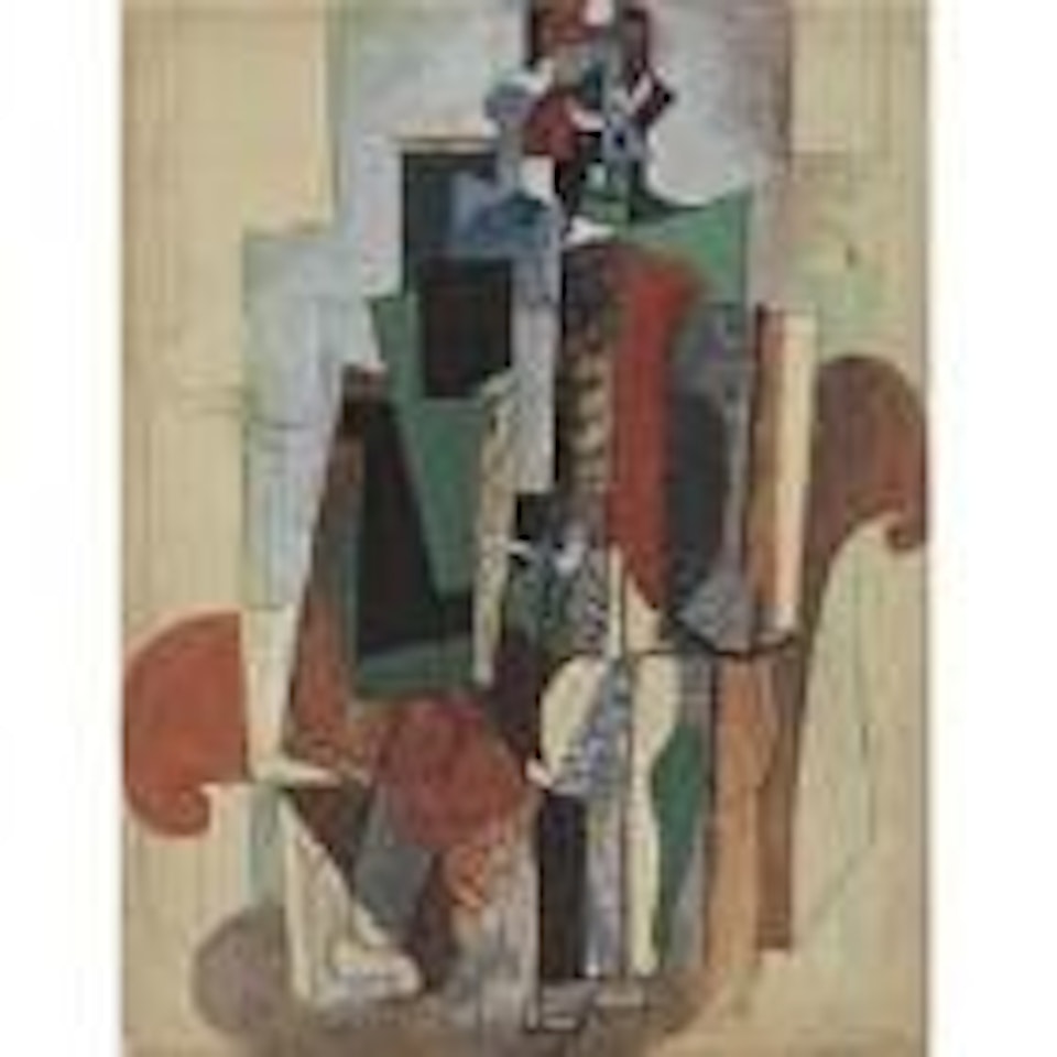 Homme a la pipe assis dans un fauteuil by Pablo Picasso