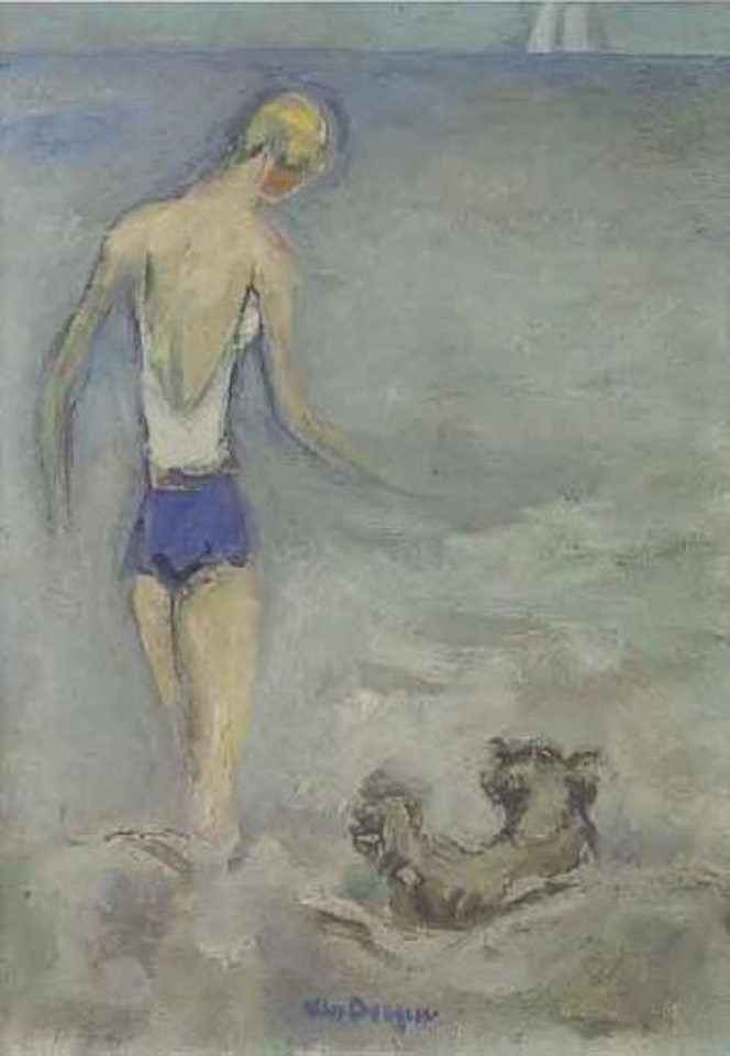 Baigneuse et son chien by Kees van Dongen