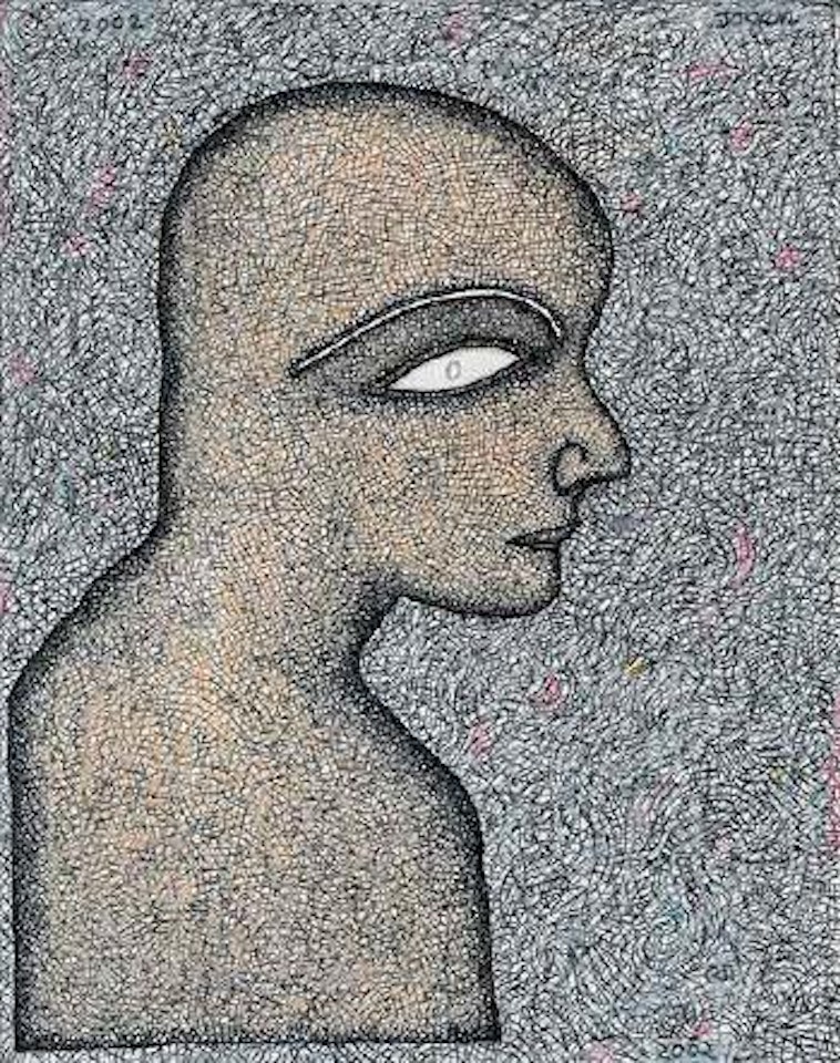 Face of a young man by Jogen Chowdhury