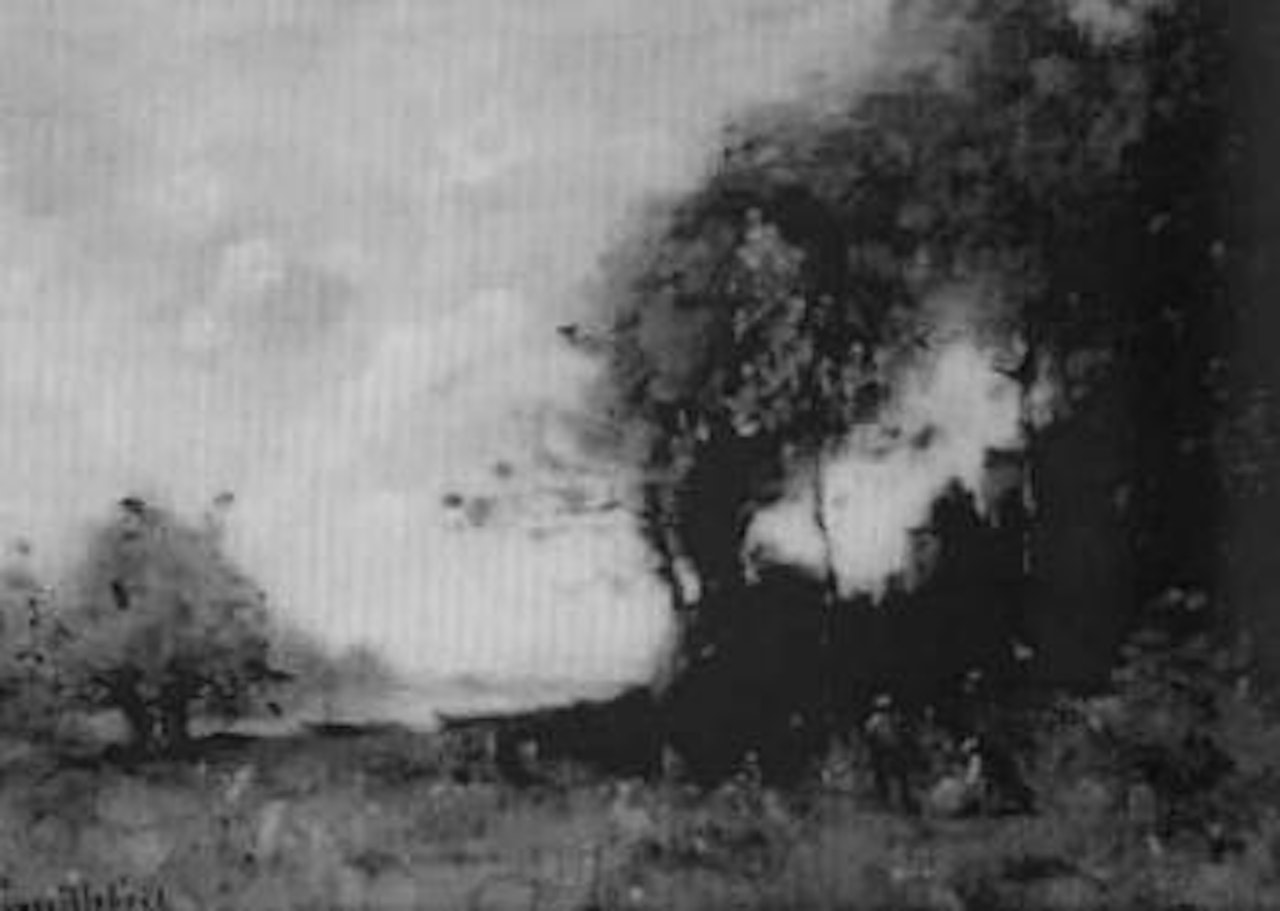 Paysage lacustre au manoir by Paul Désiré Trouillebert