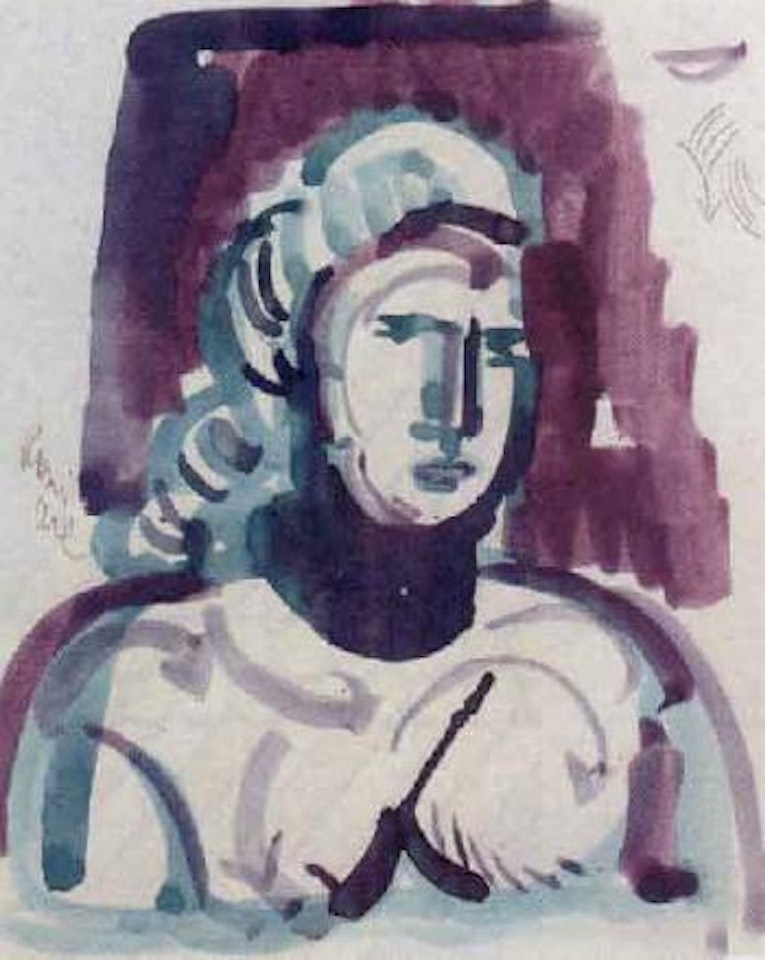 Head of a woman by Romare Bearden