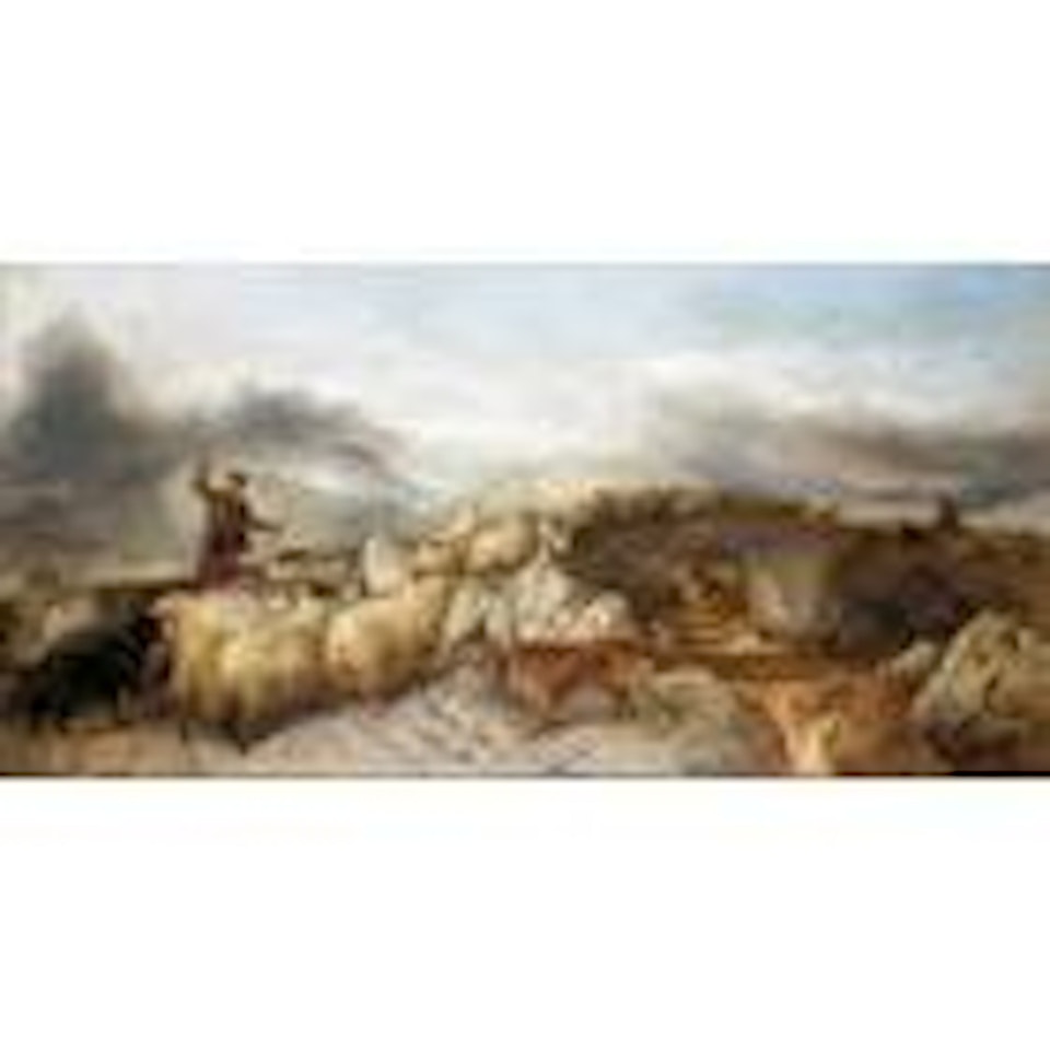 Collecting sheep for clipping in the Highlands by Richard Ansdell