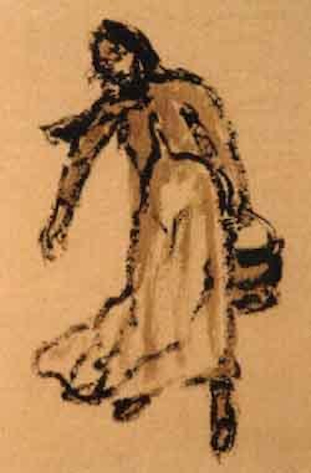 Woman carrying water by Emil Nolde