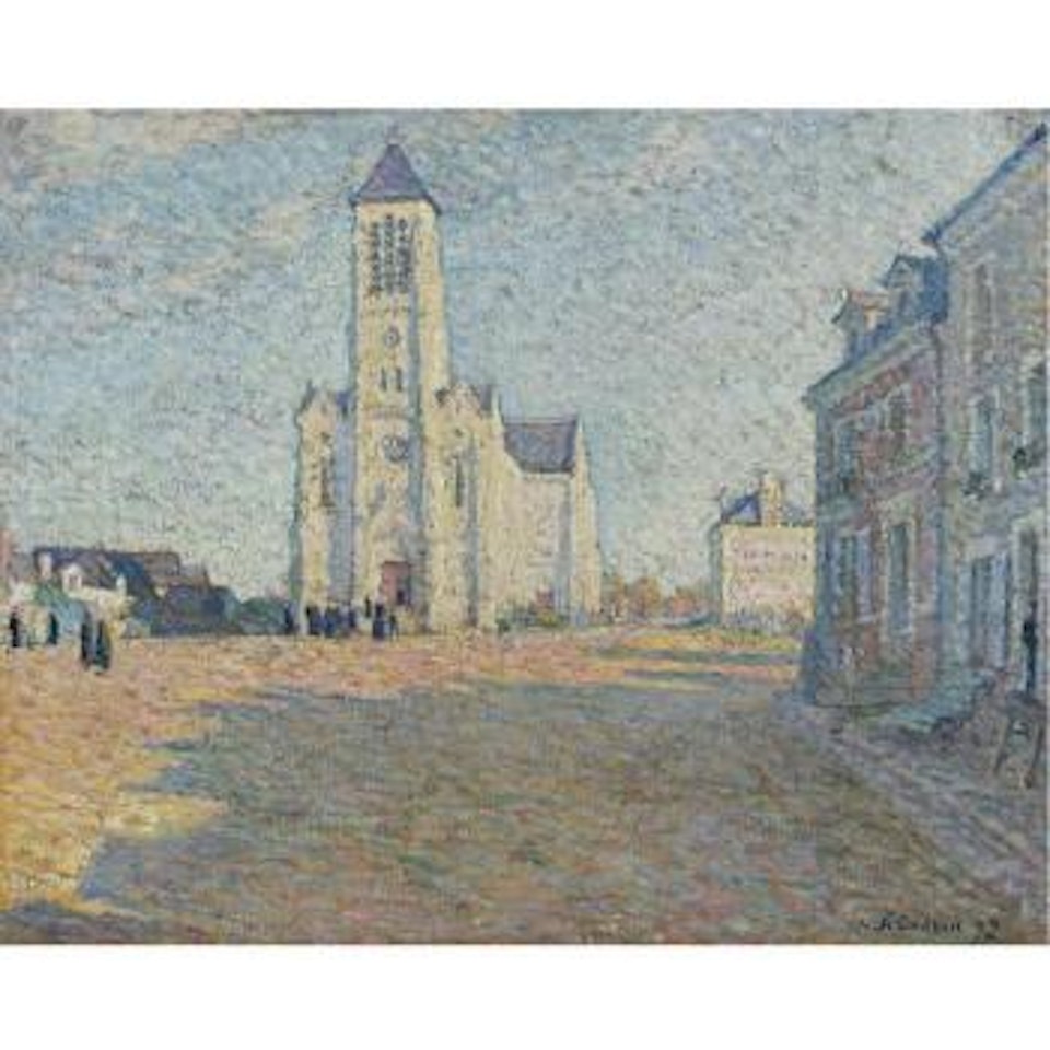 Eglise dans un village by Henri Lebasque