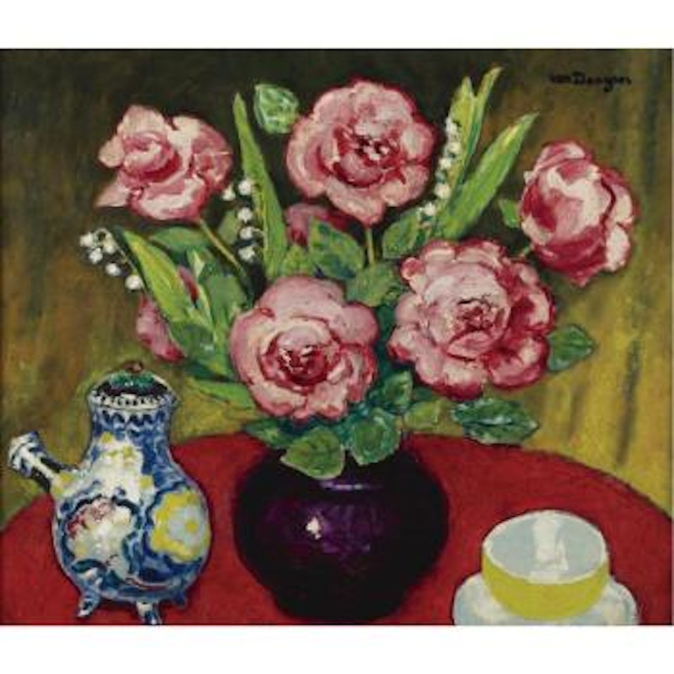 Nature morte aux roses et au muguet by Kees van Dongen