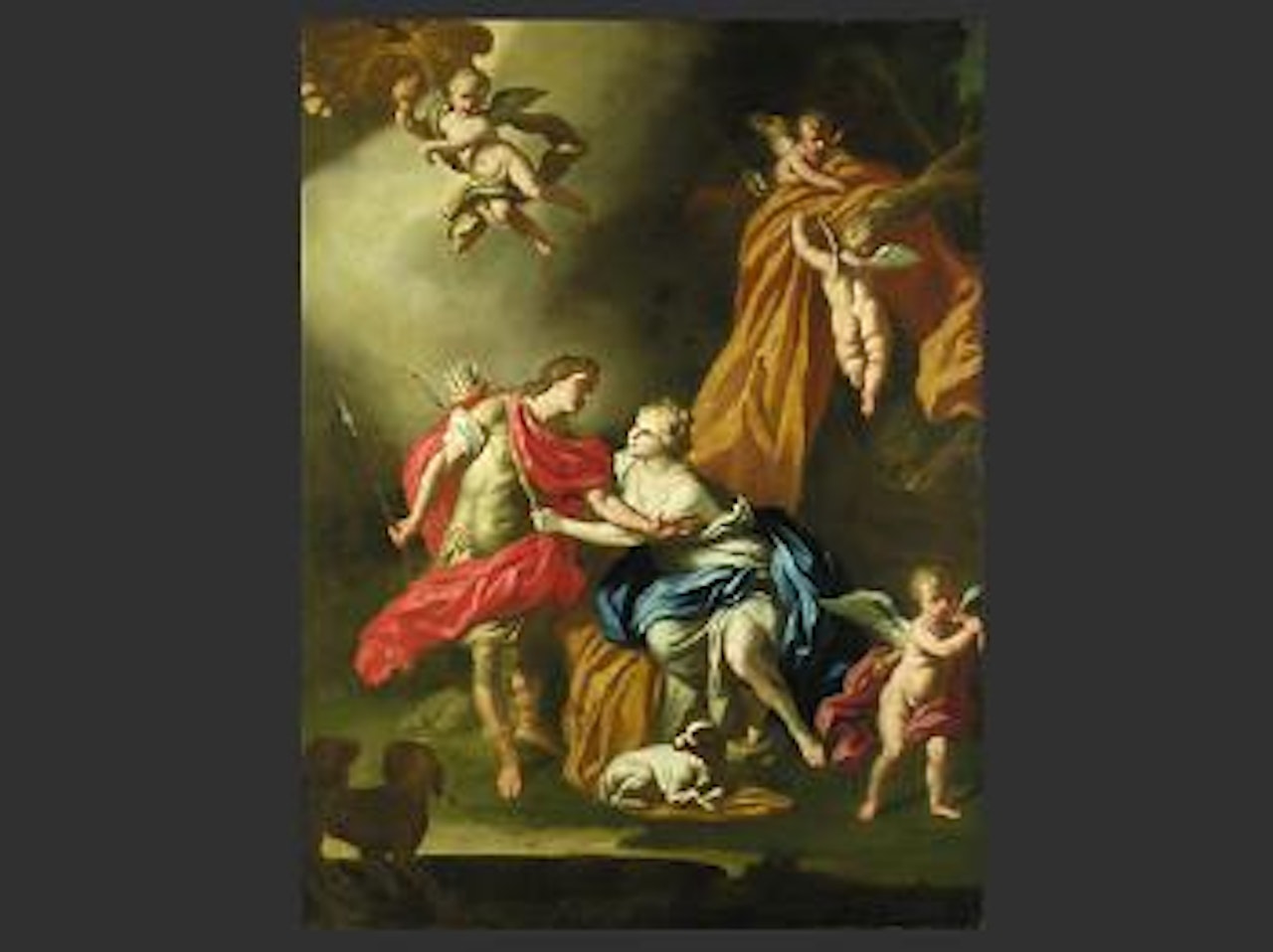 Aphrodite and Adonis by Francesco Solimena