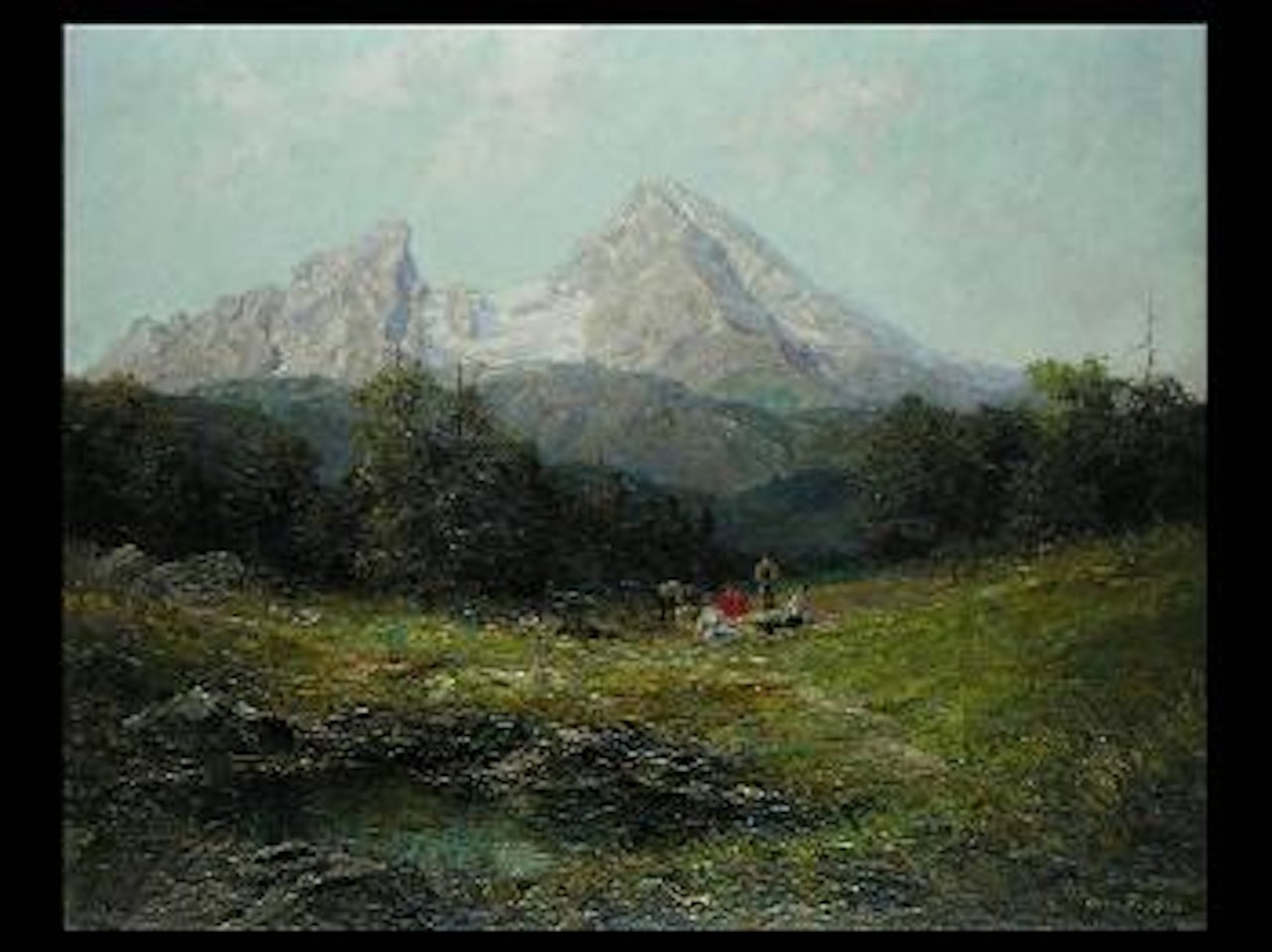 Summer near Berchtesgaden, Watzmann by Otto Pippel