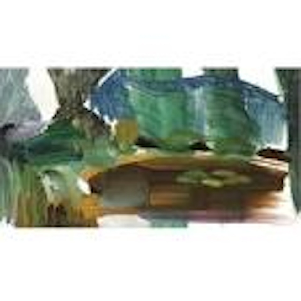 Blue boat house by Ivon Hitchens