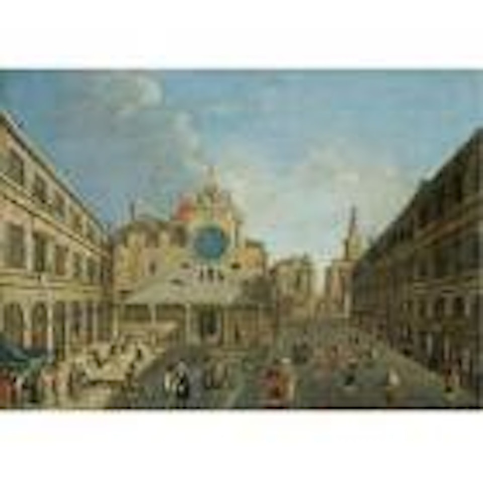 Venice, view of the Church of San Giacomo at the Rialto by Venetian School