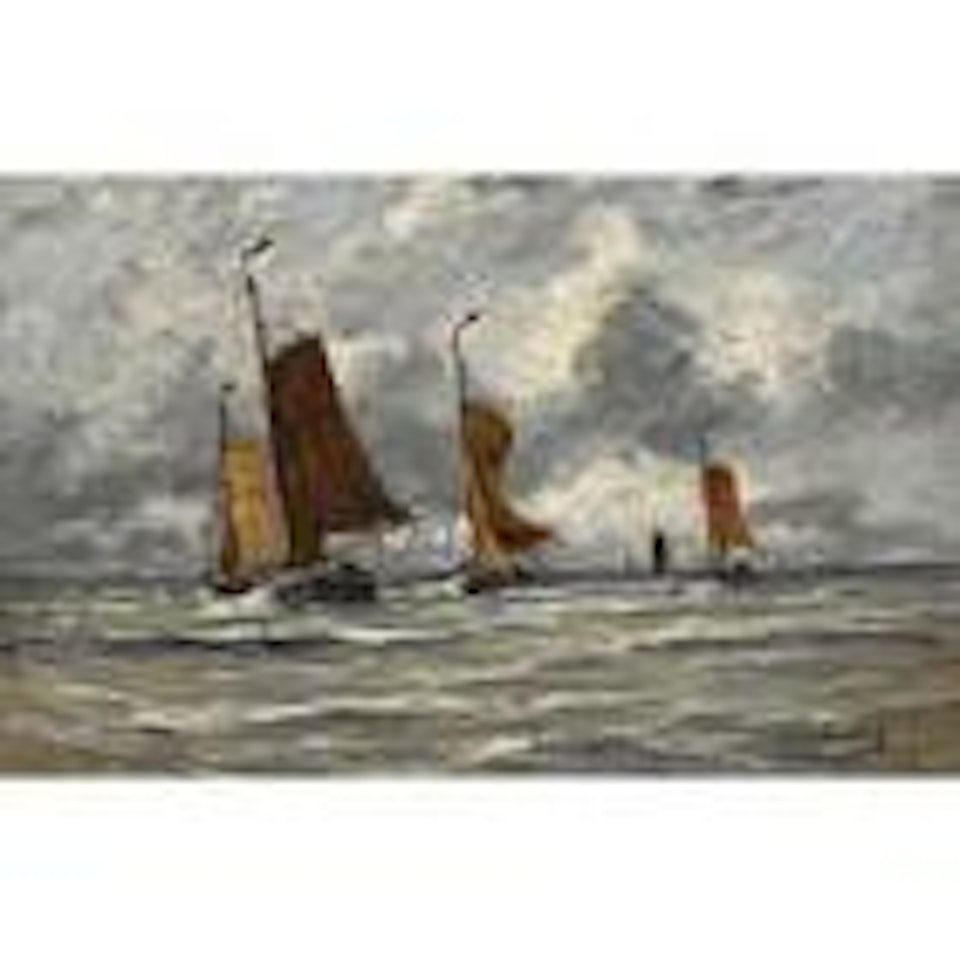 Ships at sea by Hendrik-Willem Mesdag