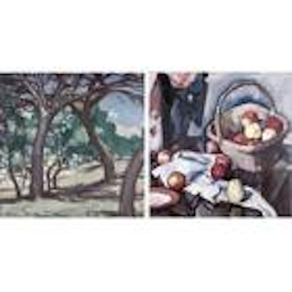 Les arbes. Panier et pommes by Samuel John Peploe