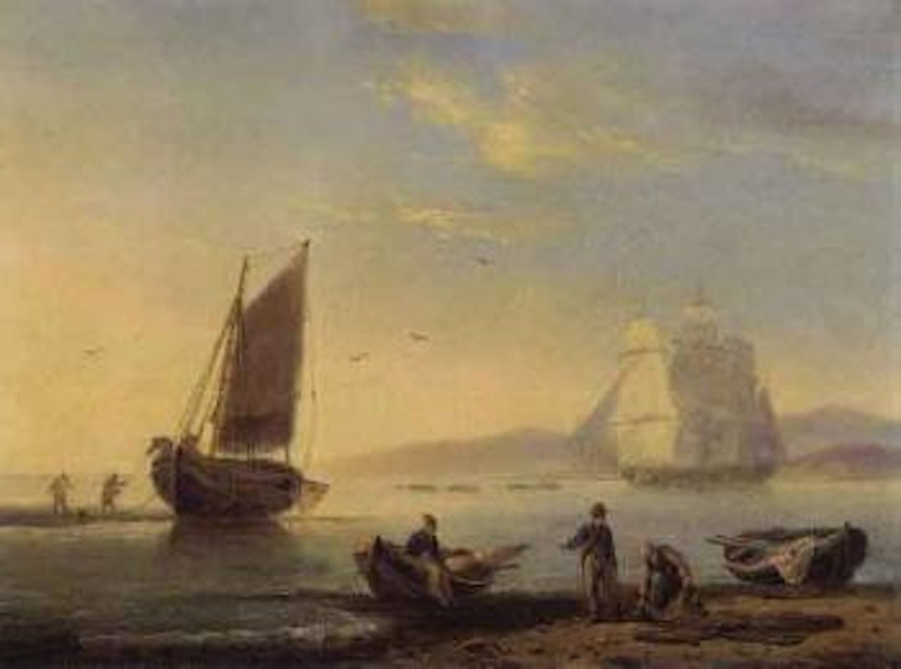 Drying the nets by Thomas Luny