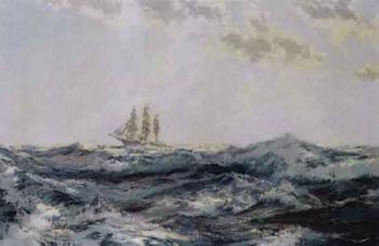 Sprinkled foam by Montague Dawson