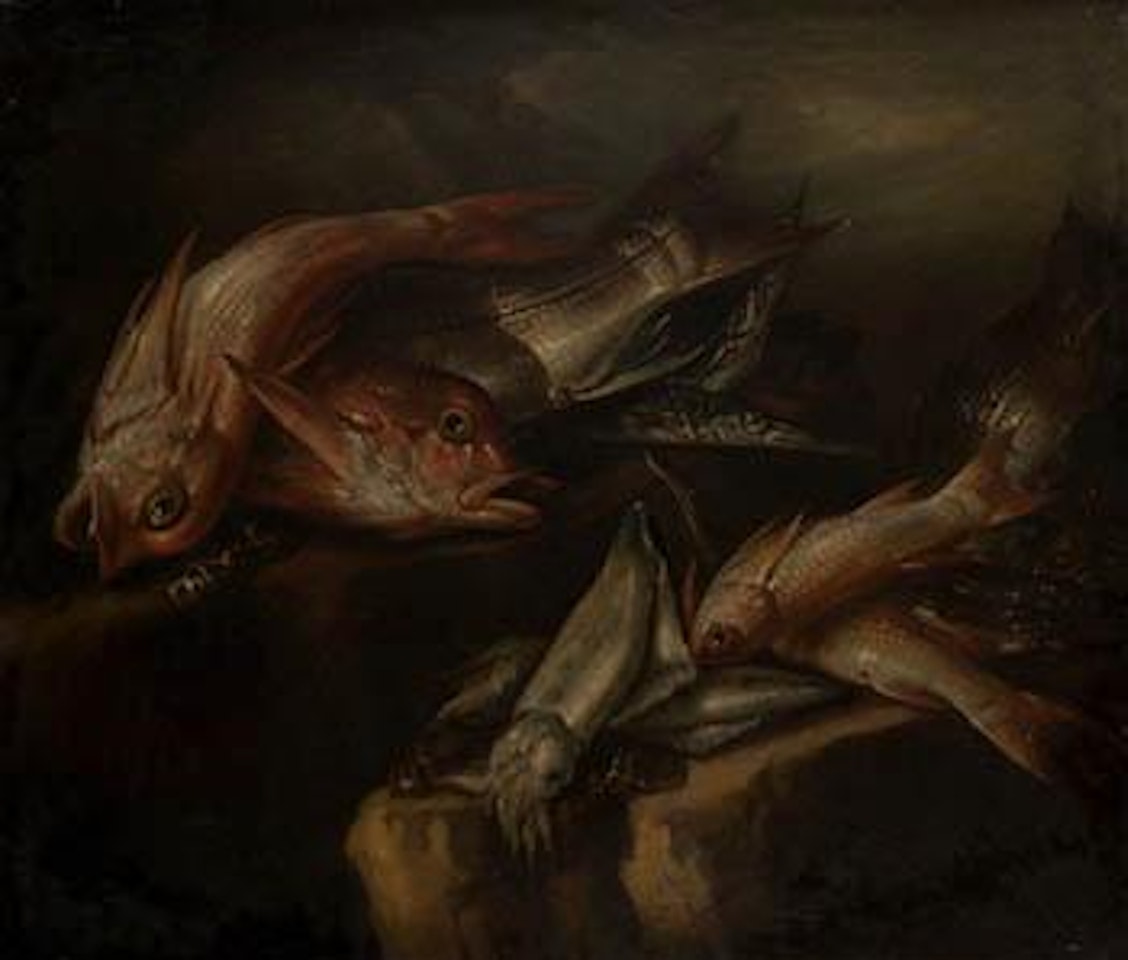 Still life of fish by Giuseppe Recco