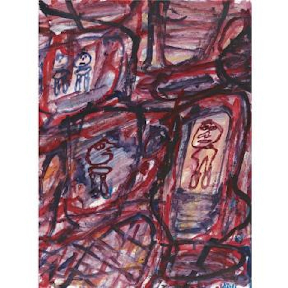 Site avec quatre figures by Jean Dubuffet