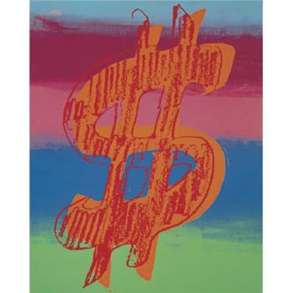 Dollar sign by Andy Warhol