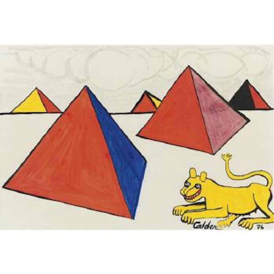 Lioness with pyramids by Alexander Calder