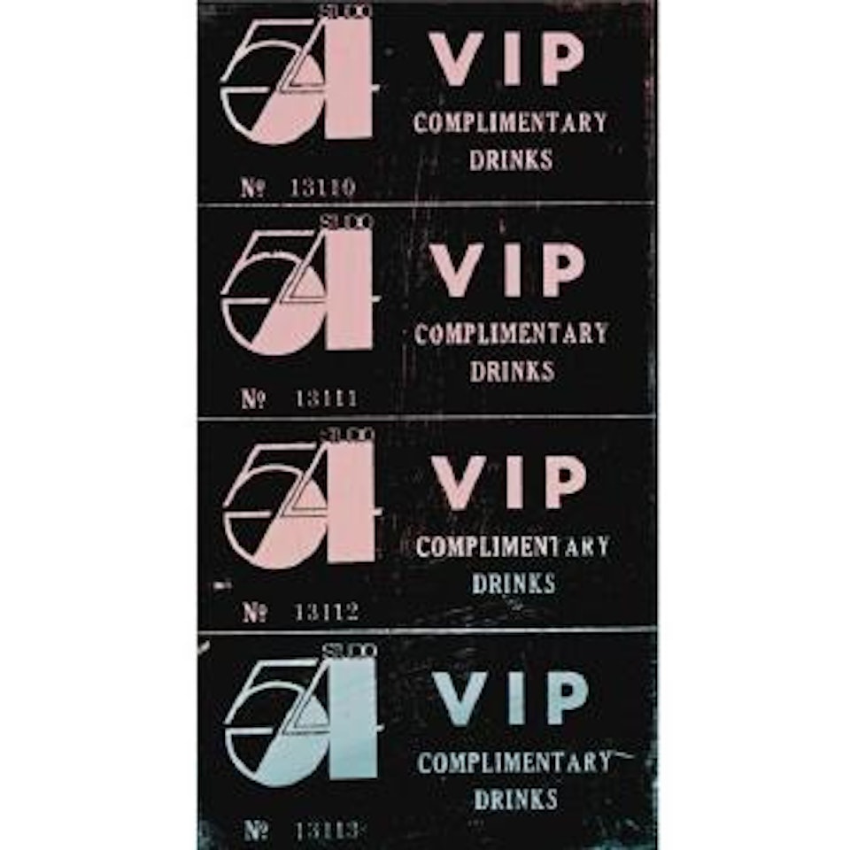 VIP ticket by Andy Warhol