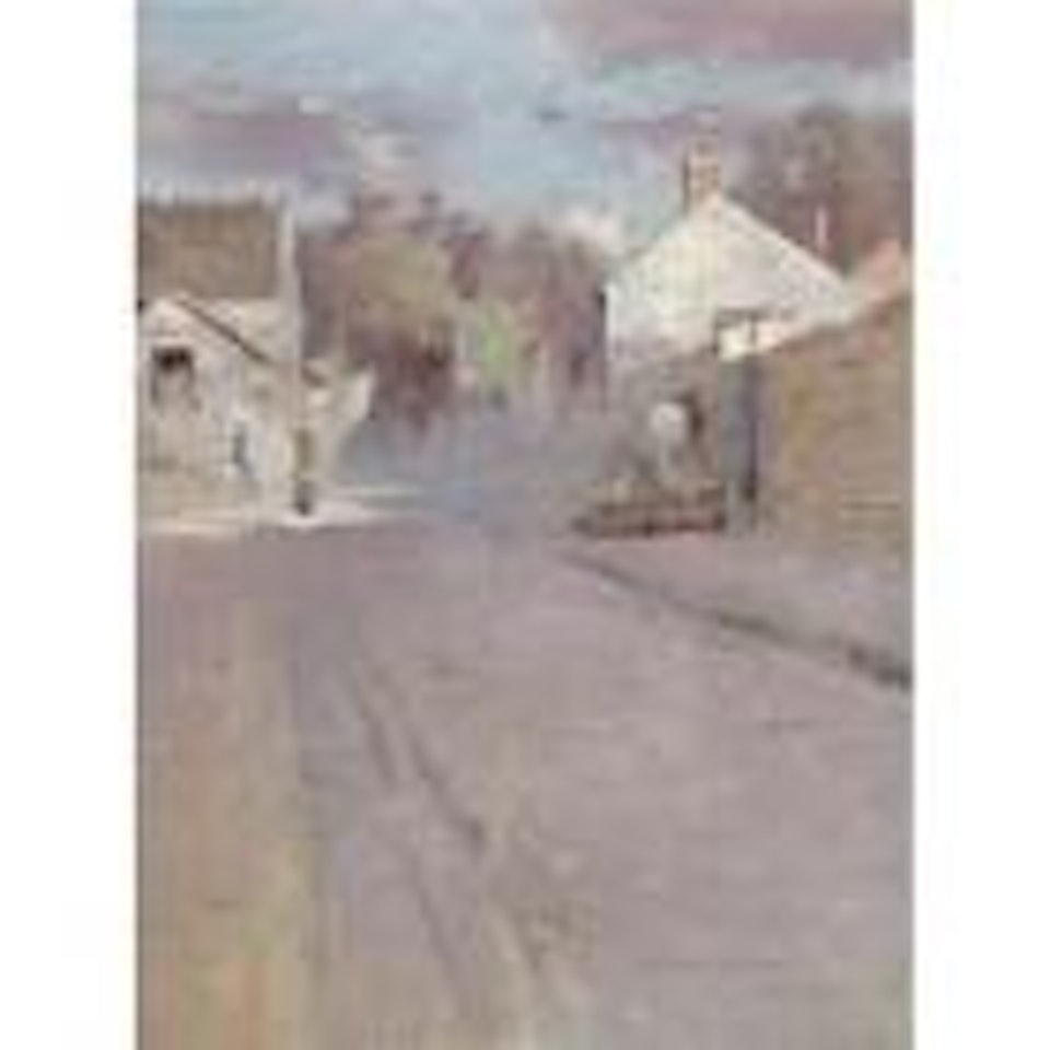 Street in Barbizon, sunset by Theodore Robinson