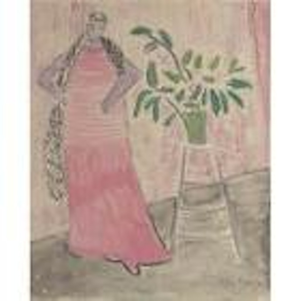 Woman with plant by Milton Avery