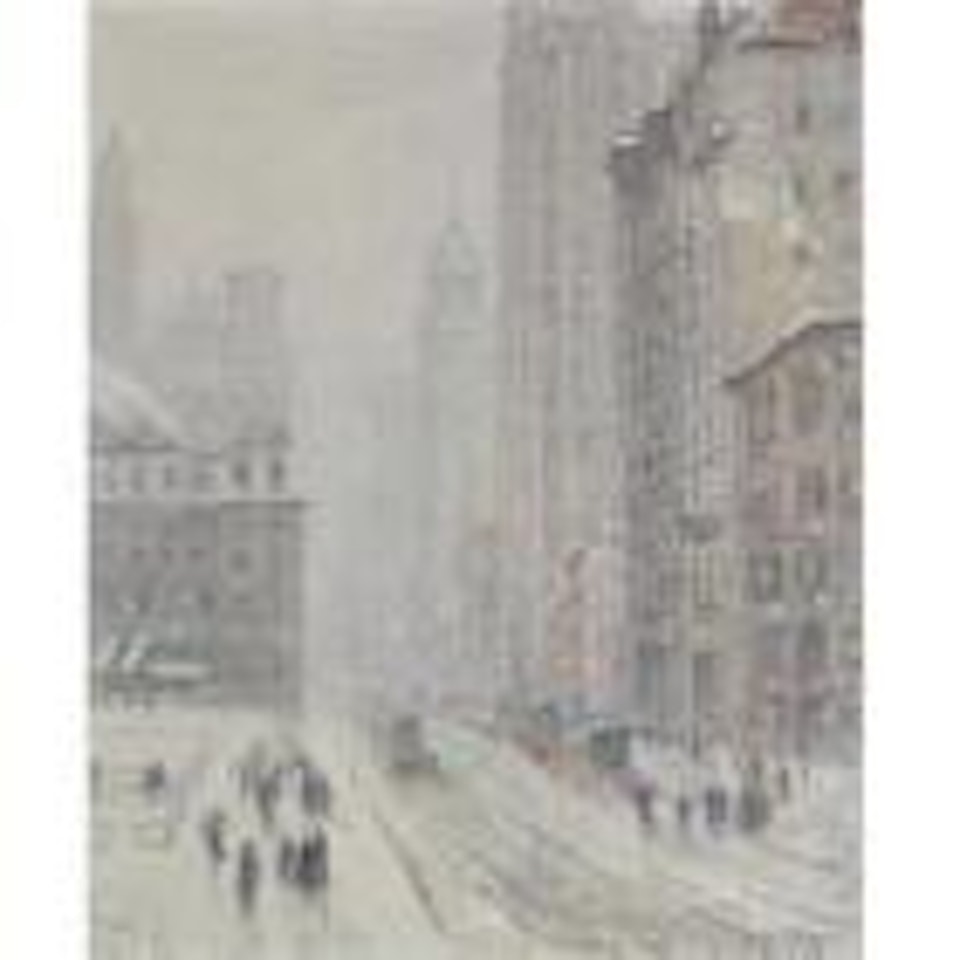 Broadway in winter by Guy Carleton Wiggins