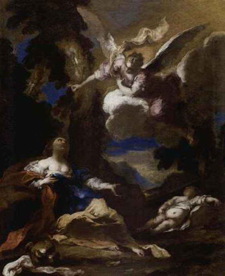 Agar, Ismael and the angel by Valerio Castello