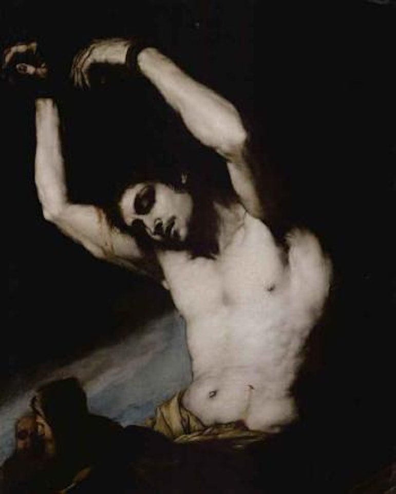 Saint Sebastian, hands tied by Circle of Luca Giordano