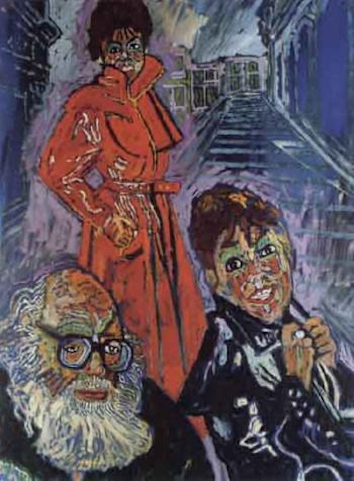 Triple portrait by John Bratby