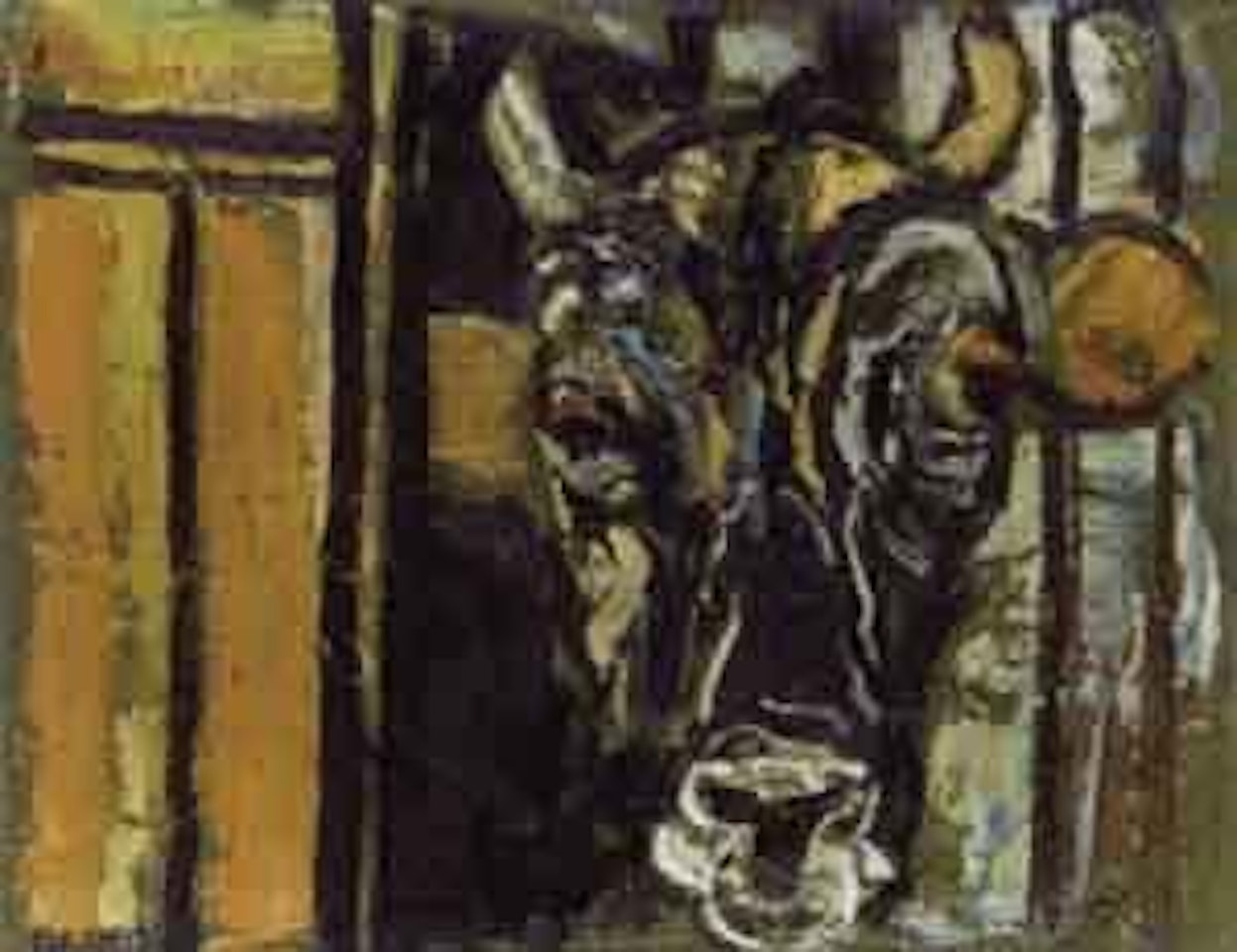 Cows head by John Bratby