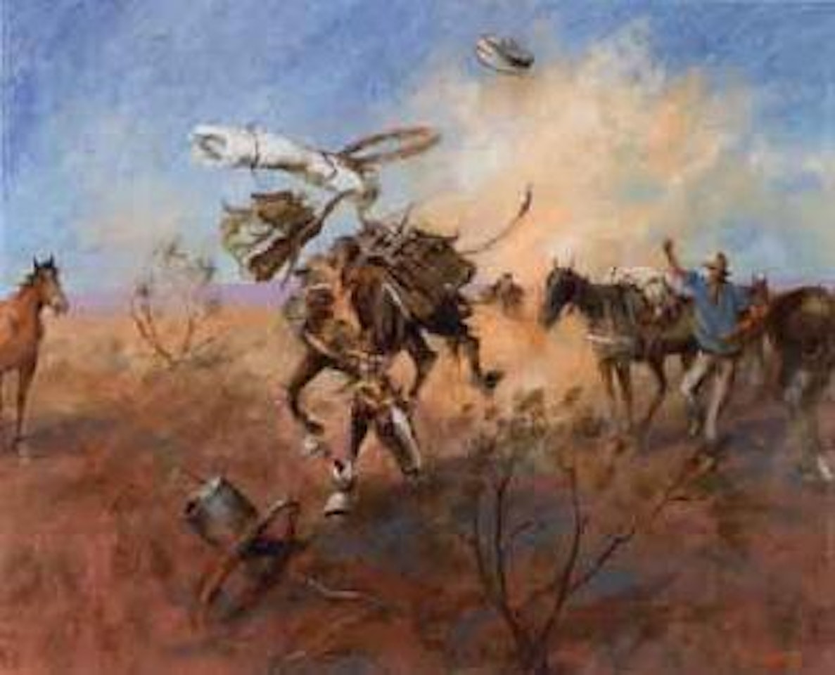 The rogue packhorse, Monkira Station, Channel Country, W Queensland by Hugh Sawrey