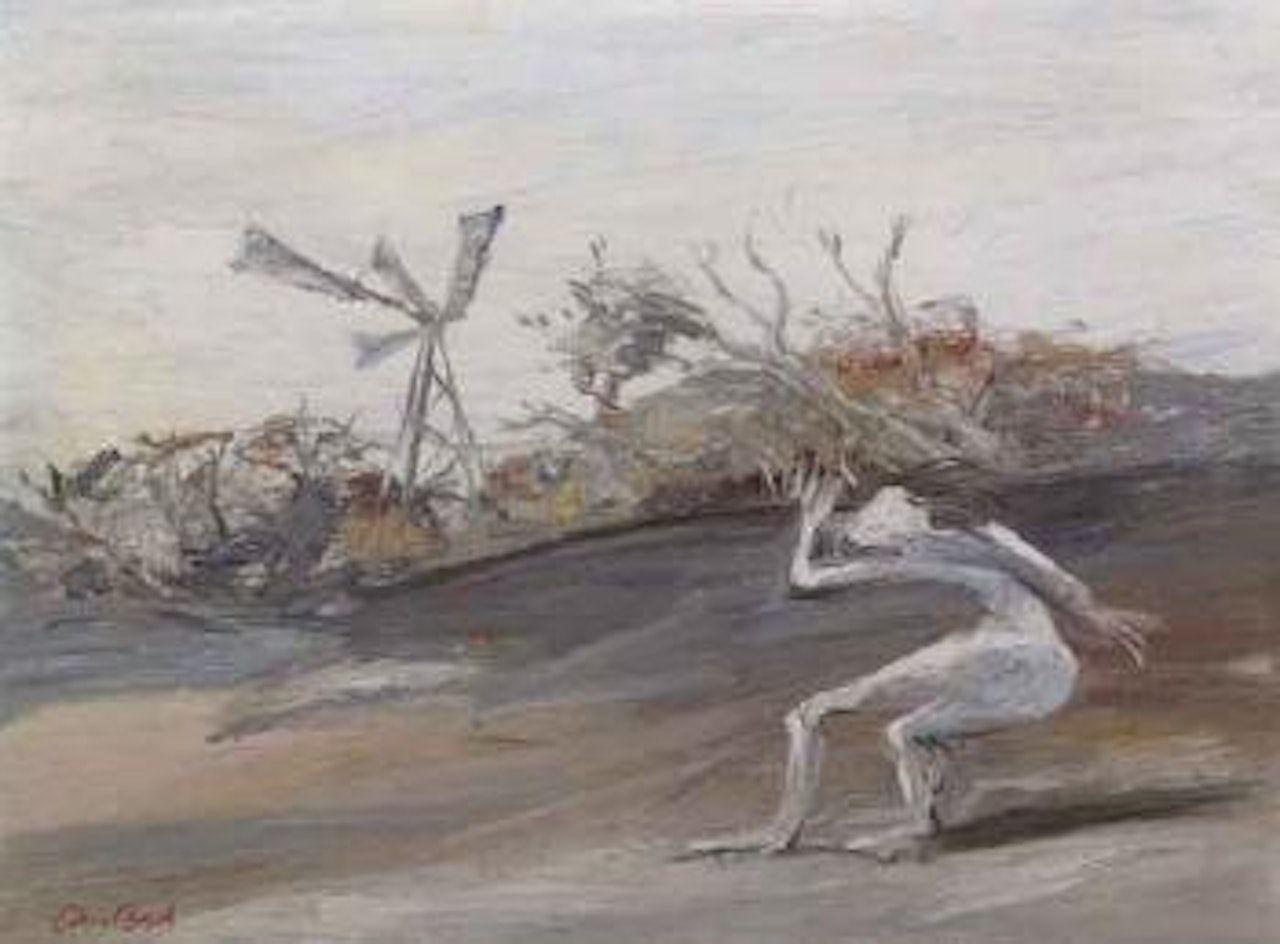Nebuchadnezzar and windmill by Arthur Merric Bloomfield Boyd