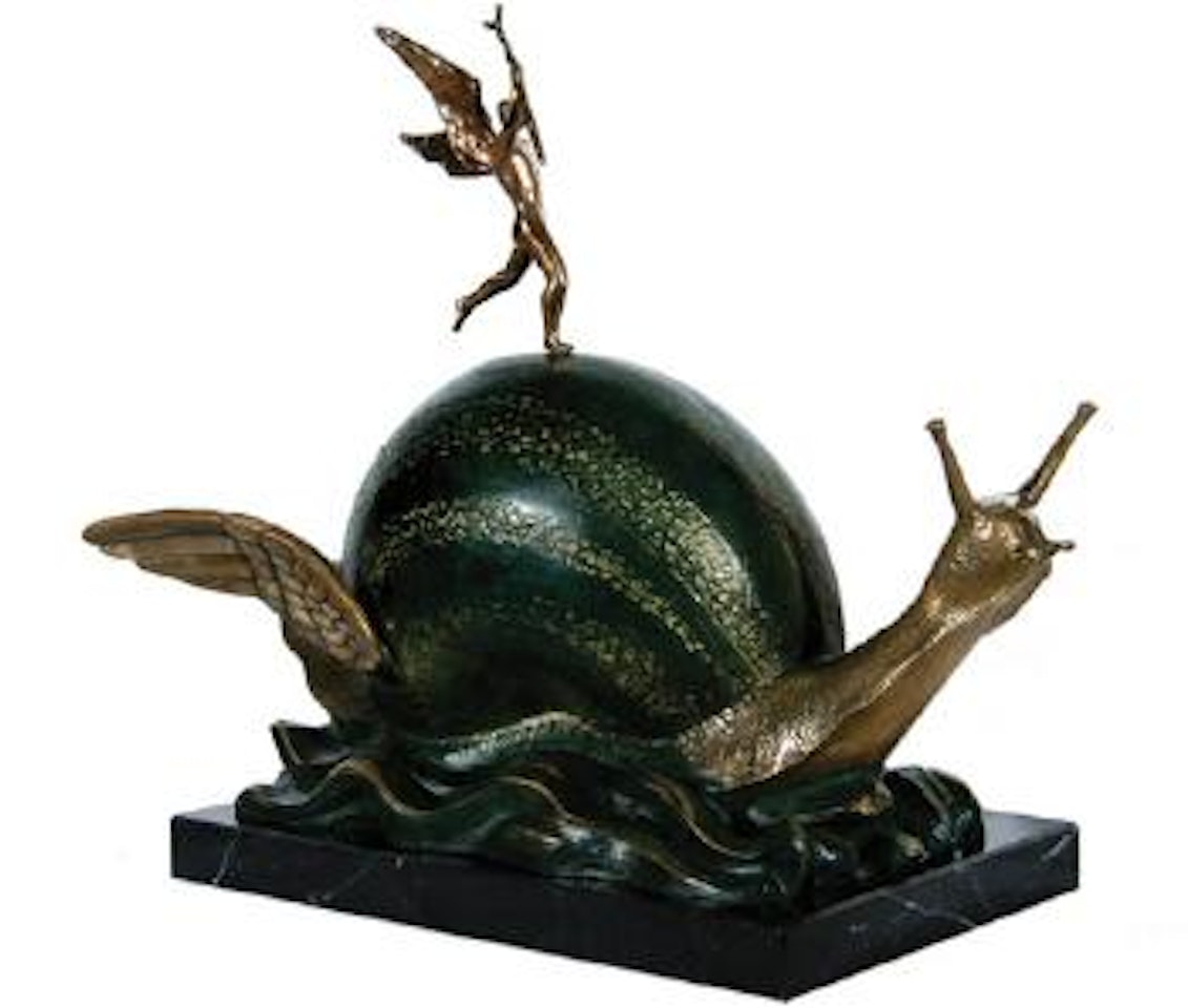 Snail and the angel by Salvador Dali