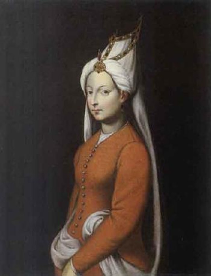 Portrait of woman in Turkish costume by Venetian School
