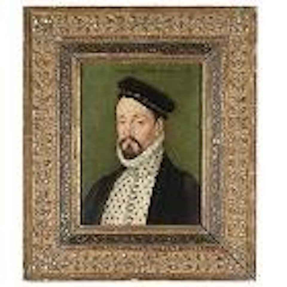 Portrait of a bearded young man at the age of 34 by Attributed to Francois Clouet
