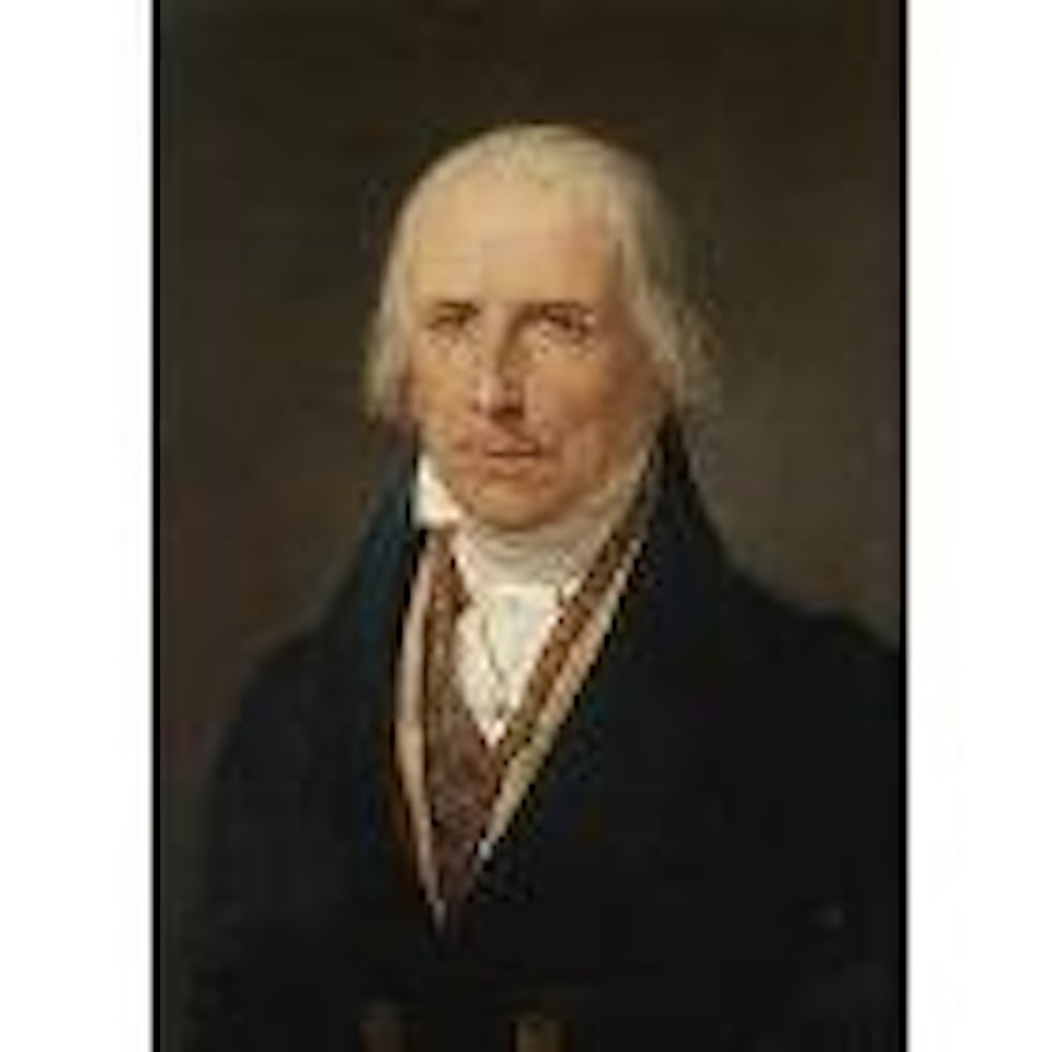 Portrait of gentleman wearing a blue jacket and yellow waistcoat by French School