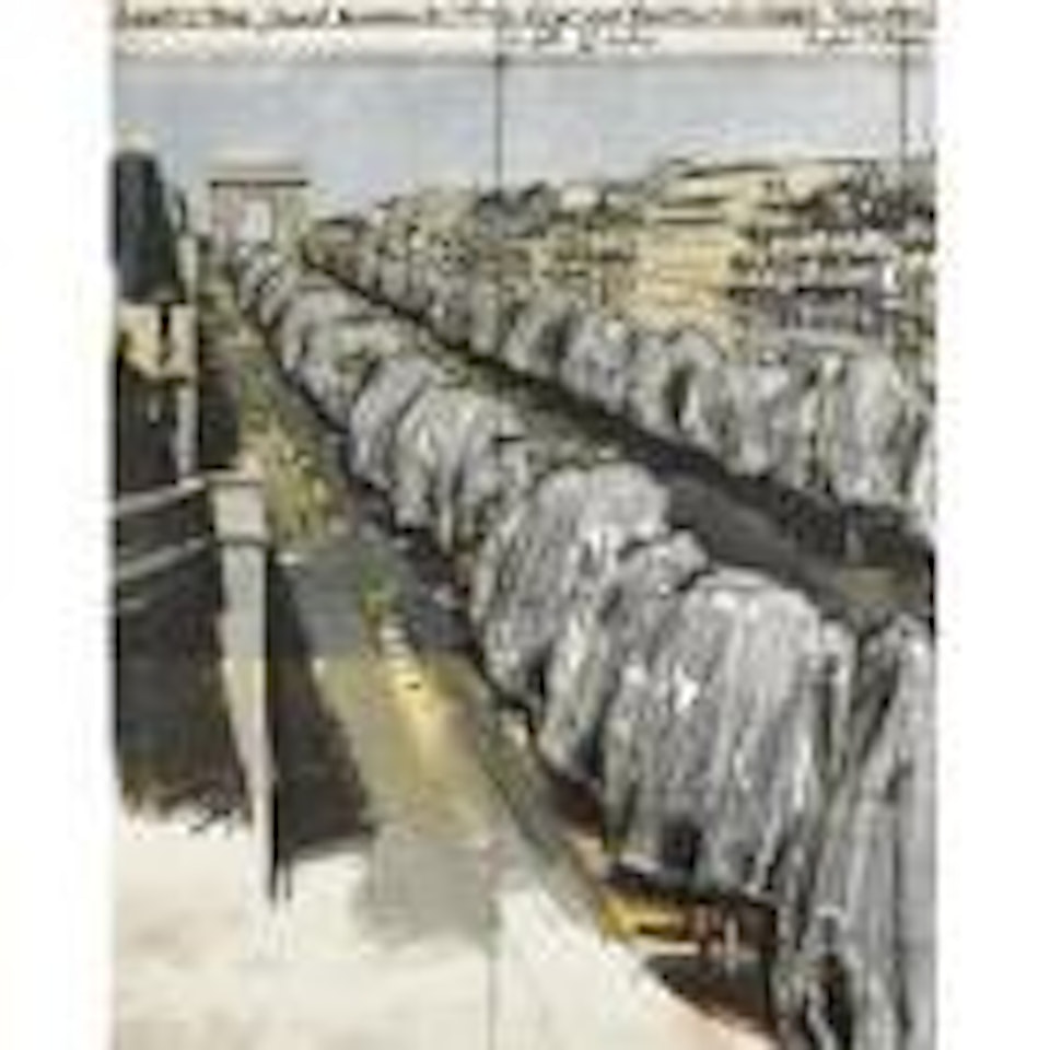 Wrapped trees, project for Avenue Des Champs Elysee, Paris by Christo