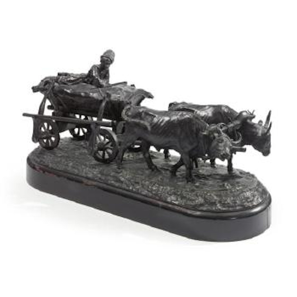 Group of a chumak driving oxen by Eugene Alexandrovic Lanceray