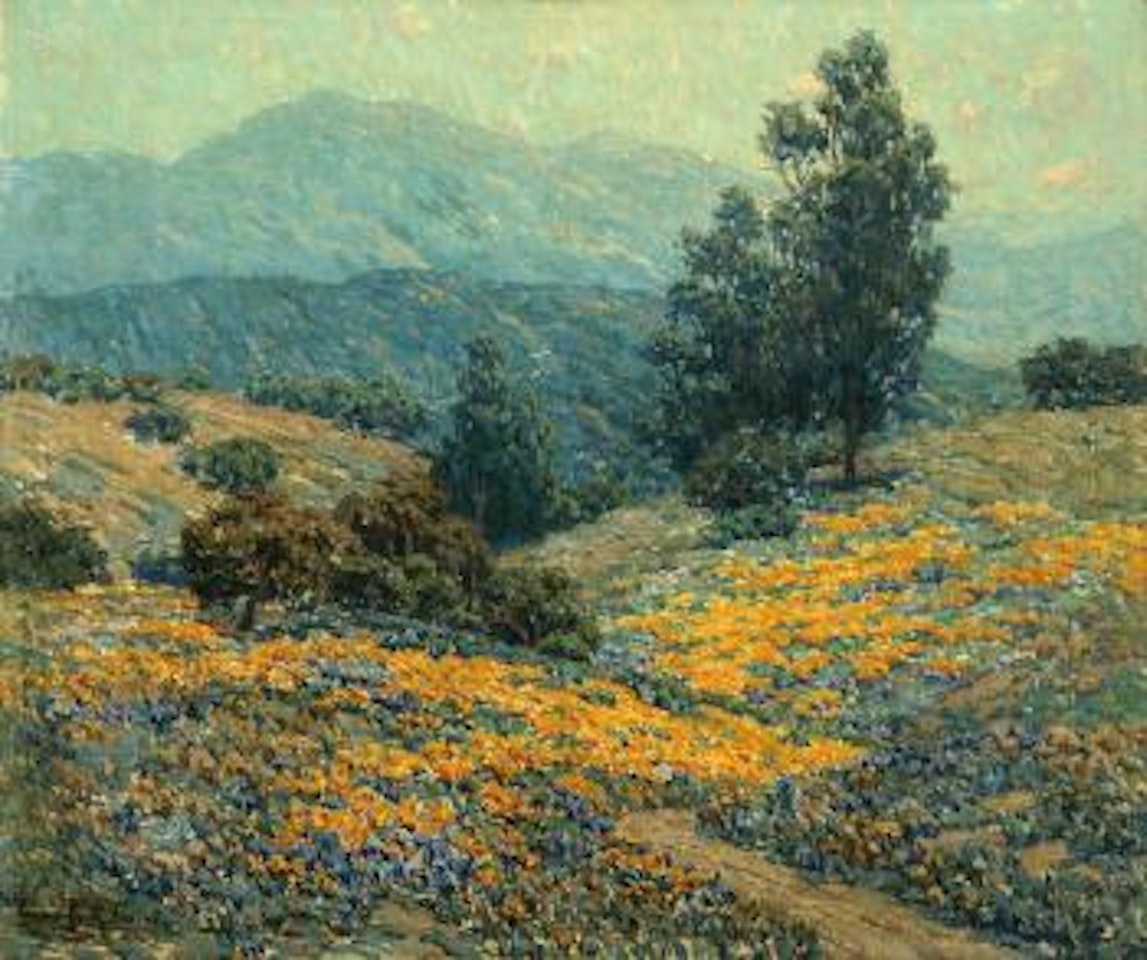 California landscape with eucalyptus by Granville Redmond
