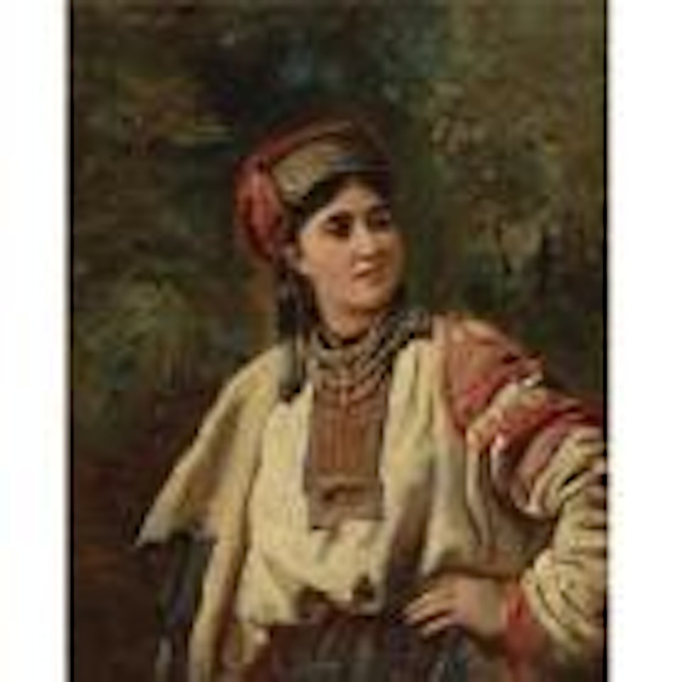 Girl in national costume by Konstantin Makovsky