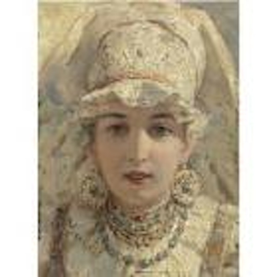 Portrait of a young boyarina by Konstantin Makovsky