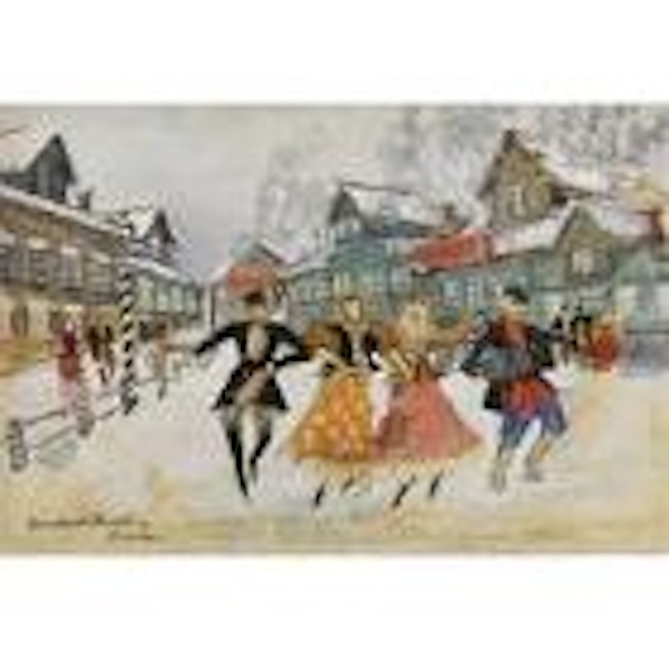 Village dancers by Konstantin Alekseevich Korovin
